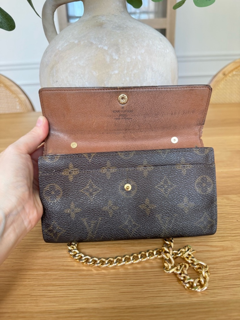 ✅AUTH✅SET OF LOUIS VUITTON WALLET ON A CHAIN+KEYHOLDER - Picture 6 of 17